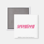 zeventien Logo-magenta Magneet (Voorkant / Achterkant)