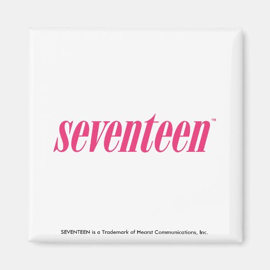 zeventien Logo-magenta Magneet (Voorkant)