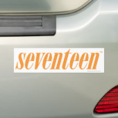 zeventien Logo-Oranje Bumpersticker (Op auto)