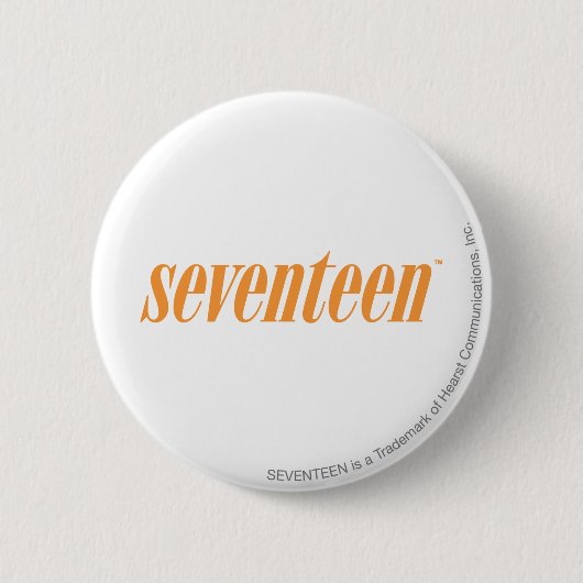 zeventien Logo-Oranje Ronde Button 5,7 Cm (Voorkant)