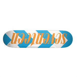 zeventien Logo- Oranje Skateboard