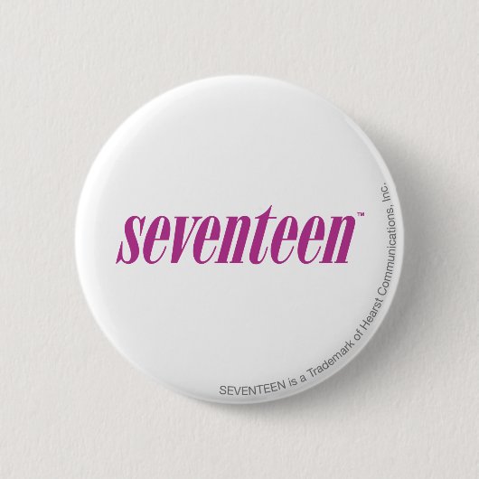 zeventien Logo-Paars Ronde Button 5,7 Cm (Voorkant)