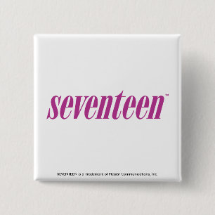 zeventien Logo-Paars Vierkante Button 5,1 Cm