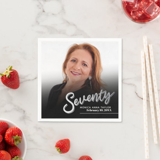 Zeventig 70ste verjaardag aangepaste foto script z servet (Insitu)