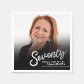 Zeventig 70ste verjaardag aangepaste foto script z servet (Voorkant)