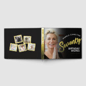 Zeventig 70ste verjaardag foto's zwart goud gasten gastenboek (Volledig)