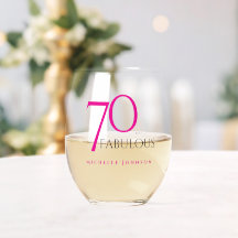 Zeventig en Fabulous Minimal Roze 70ste Verjaardag