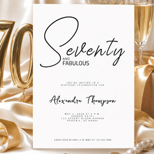 Zeventig en Fabulous Script 70ste verpartij Kaart