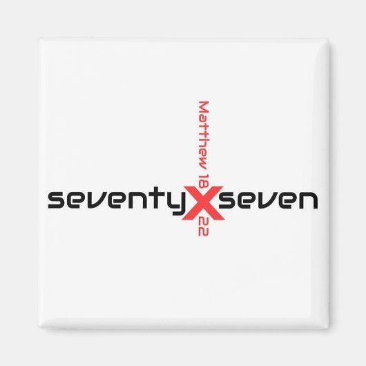 zeventig keer zeven. Matthew 18:22 Magneet (Voorkant)