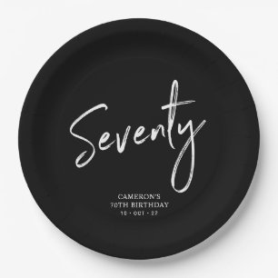 Zeventig Modern Lettering 70e Verjaardagsfeest Pap Papieren Bordje