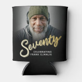 Zeventig script goud 70e verjaardag foto's blikjeskoeler (Voorkant)