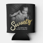 Zeventig script goud 70e verjaardag foto's blikjeskoeler (Achterkant)