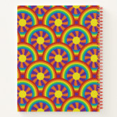 Zeventig Stijlregenbogen en Sun Graphic Journal Notitieboek (Achterkant)
