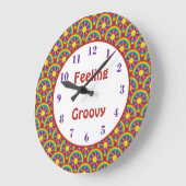 Zeventig Stijlregenbogen en Sun Graphic Pattern L Grote Klok (Hoek)