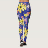 Zeventiger jaren Retro Big Floral Leggings (Achterkant)