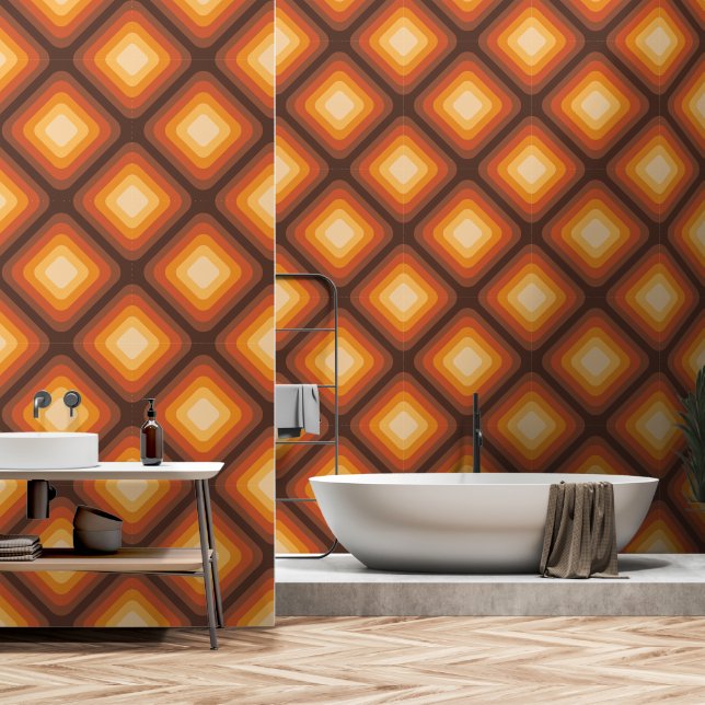 Zeventiger Mod patroon Behang (Badkamer)