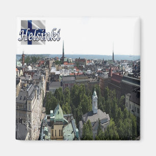 zFI006 HELSINKI panorama, Finland, Fridge Magneet
