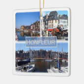 zFR028 HONFLEUR-haven, Normandië, Keramisch Ornament (Links)