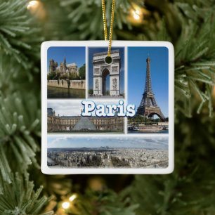 zFR032 TOUR EIFFEL en PARIS, Frankrijk, Europa, Keramisch Ornament