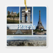 zFR032 TOUR EIFFEL en PARIS, Frankrijk, Europa, Keramisch Ornament (Voorkant)