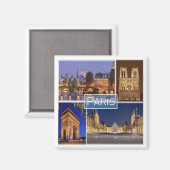 zFR034 PARIS, hoofdstad van Frankrijk, Fridge Magneet (Voorkant / Achterkant)