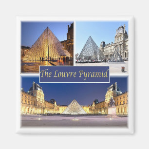 zFR047 THE LOUVRE PYRAMID, Parijs, Frankrijk, Frid Magneet