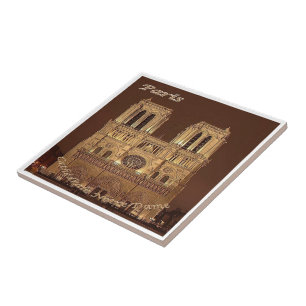 zFR061 NOTRE DAME Paris, Frankrijk, Tegeltje