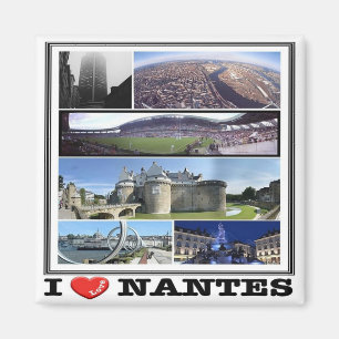 zFR133 NANTES "I Love", Frankrijk, Fridge Magnet Magneet