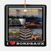 zFR135 BORDEAUX "I Love", Frankrijk, Keramisch Ornament (Achterkant)