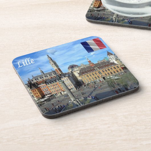 zFR136 panorama van LILLE, Frankrijk, Europa, Bier Onderzetter (Linkerzijde)