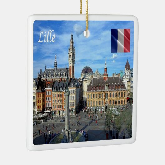 zFR136 panorama van LILLE, Frankrijk, Europa, Keramisch Ornament (Rechts)
