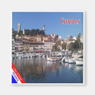 zFR151 CANNES, Franse Riviera, Frankrijk, Fridge M Magneet