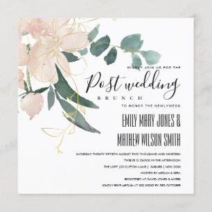 ZFT BLUSH GOLD FLORAL BUNCH POST WEDDING BRUNCH KAART