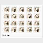 ZG Style Eucharistische Communie Hostie en Kelk Vierkante Sticker (Vel)