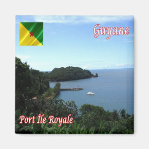 zGF006 PORT ROYAL Island, Frans-Guyana, Fridge Magneet