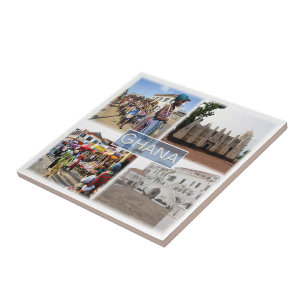 zGH008 GHANA, Mozaïek, Afrika, Tegeltje