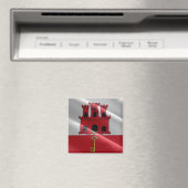 zGI002 GIBRALTAR waving FLAG, Fridge Magneet (Insitu (Vaatwasser))