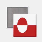 zGL001 GREENLAND Flag, Amerika, Fridge Magneet (Voorkant / Achterkant)
