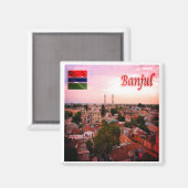zGM005 BANJUL, Gambia, Afrika, Fridge Magneet (Voorkant / Achterkant)