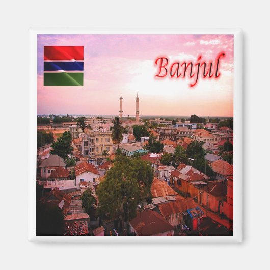 zGM005 BANJUL, Gambia, Afrika, Fridge Magneet (Voorkant)