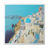 zGR013 SANTORINI - uitzicht, Griekenland, Tegeltje (Voorkant)