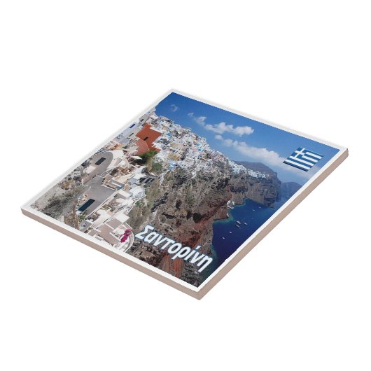 zGR032 SANTORINI, Thera, Griekenland, Tegeltje (Zijkant)