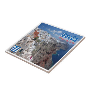 zGR033 SANTORINI Thera, Griekenland, Tegeltje