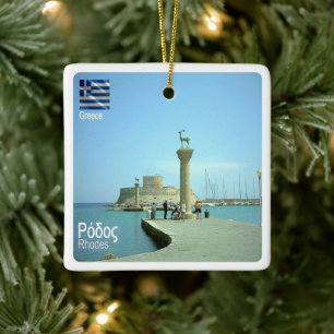 zGR038 RHODES, Griekenland, Keramisch Ornament