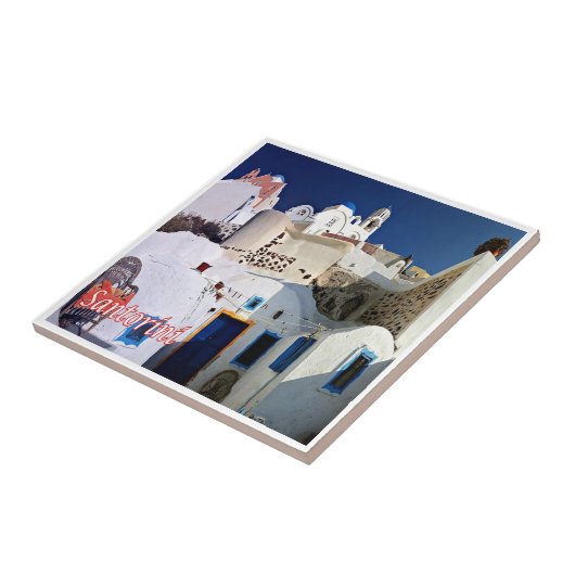 zGR071 SANTORINI Thera, Griekenland, Tegeltje (Zijkant)