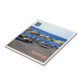 zGR082 SANTORINI Lava Beach, Griekenland, Tegeltje (Zijkant)