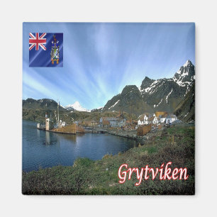 zGS007 GRYTVIKEN, Zuid-Georgië, Amerika, Fridge Magneet