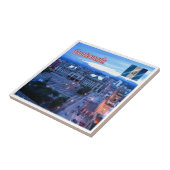 zGT024 GUATEMALA City, Central Park, Zonsondergang Tegeltje (Zijkant)