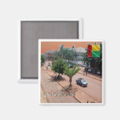 zGW003 BISSAU, Guinee-Bissau, City Center, Fridge Magneet (Voorkant / Achterkant)