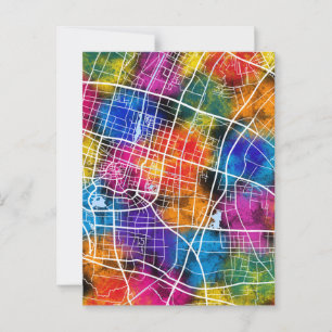 Zhangjiagang China Stadsplattegrond Briefkaart